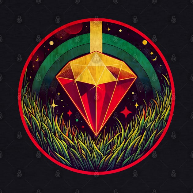 rainbow diamond illustration by gwee